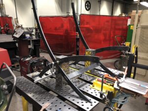 Metal Chair being fabricated at FirstBuild